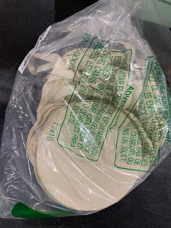 Photo 1 of QIANF Twill Tape Ribbon 100% Cotton Natural Color 3/8 Inch Wide 50 Yard Roll Herringbone Tape(3/8 Inch-50Yard, Off-White)