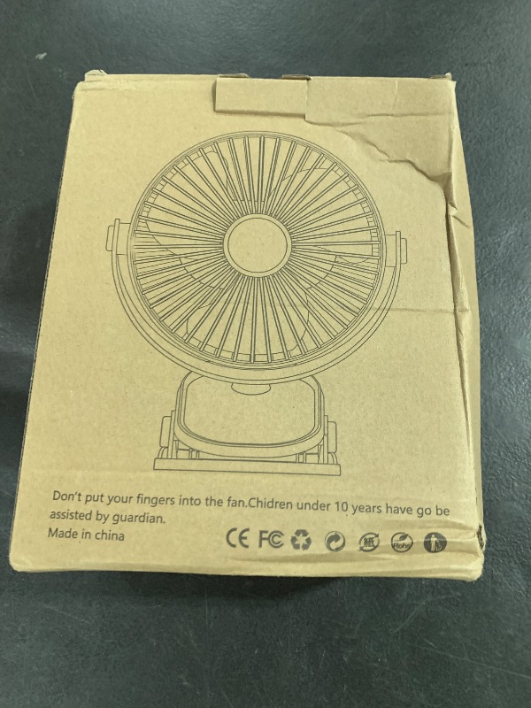 Photo 1 of iNeibo 4000mAh Portable Clip on Fan with LED Lights, Battery Operated USB Desk Fan,4 Speed Quiet Rechargeable Mini Table Fan, 360° Rotate Personal Cooling Fan for Home Office Stroller Camping (White)