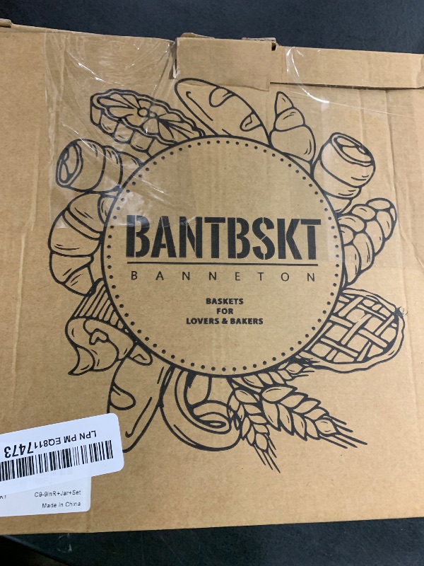 Photo 1 of Complete Sourdough Starter Kit, Banneton Bread Proofing Basket with Glass Sourdough Starter Jar, Sourdough Bread Baking Supplies, 9'' Round Bread Proofing Basket, for Bread Making Baking Fermentation