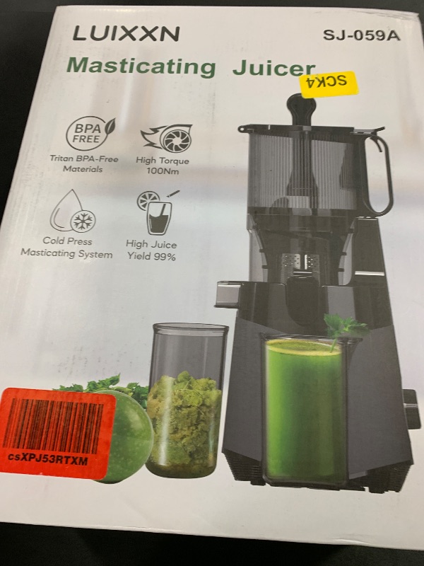 Photo 1 of Cold Press Juicer, 5.3" Wide Feed Chute Juice Extractor Machine with 400W, High Juice Yield, Slow Masticating Juicer for Whole Vegetables & Fruits, Deep Grey
