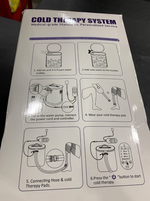 Photo 1 of Cold Therapy Machine with Programmable Timer, Portable-Ice Machine-for-Shoulder-After-Surgery, Shoulder Replacement Recovery System, Cryotherapy Pain Relief w/Compression Pad