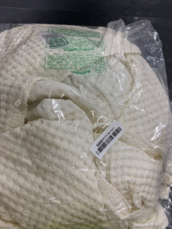 Photo 1 of Bedsure 100% Cotton King Size Blanket for Summer, Ultra Soft Waffle Weave King Blanket for Bed, Lightweight Thin Woven Breathable Bedding Gifts for Women, Men, Kids, Ivory, 108" x 90"