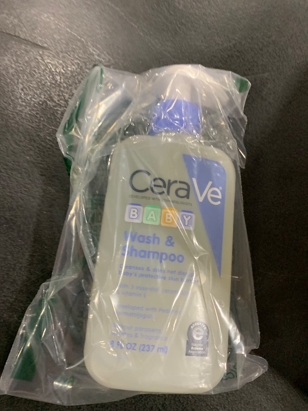 Photo 1 of CeraVe Baby Wash & Shampoo, Fragrance, Paraben, & Sulfate Free Shampoo for Tear-Free Baby Bath Time, 8 Ounce