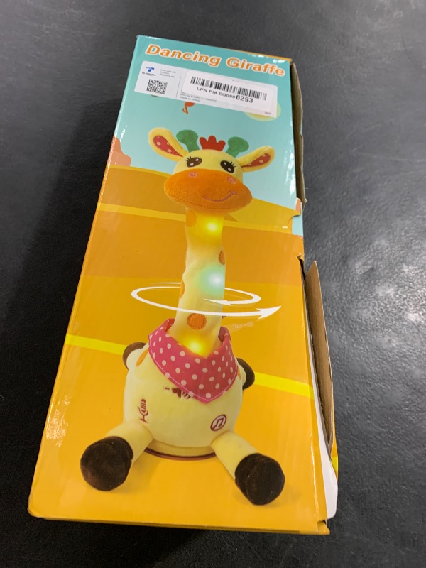 Photo 1 of Emoin Dancing Talking Giraffe Baby Toy, Adjustable Volume Baby Giraffe Toys Singing 10 Children's Songs Singing Mimicking Recording Repeating What You Say for Toddlers
