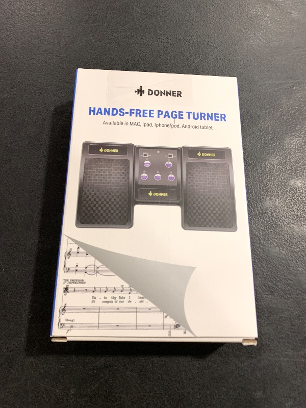 Photo 1 of Donner Wireless Bluetooth Page Turner Pedal for iPad Tablets Phone Foot Pedal Rechargeable,Black