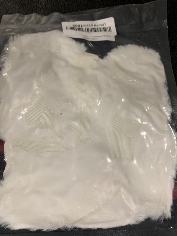 Photo 1 of Fur Fabric, About 2" White Fur Trim, Xmas Faux Fur Ribbon for Christmas Tree Decor, Craft, Costume, Wreath (3 Yards)