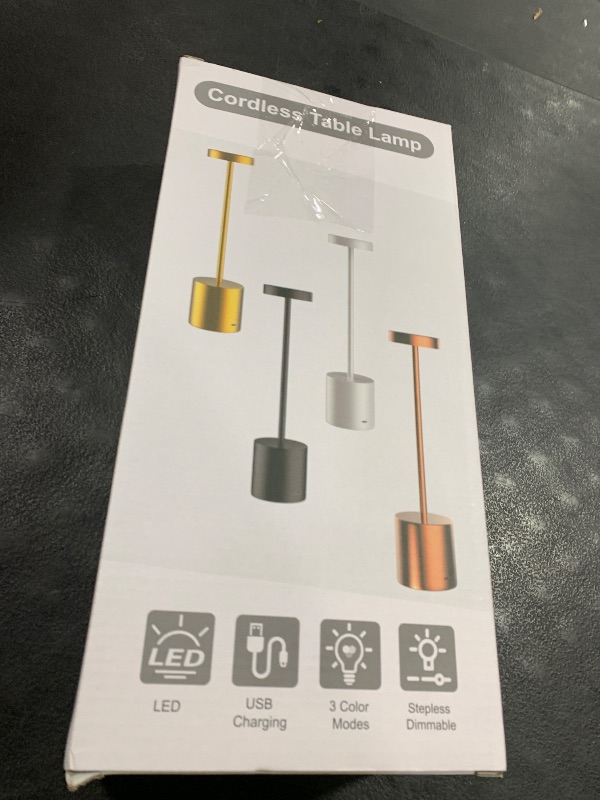 Photo 1 of Cordless Table Lamps Rechargeable Set of 2, Portable LED Desk Lamp, 5000mAh Battery Powered Wireless Table Light - 3 Color Dimmable Lighting for Restaurant Dining Patio Outdoor Bedroom(Gold)