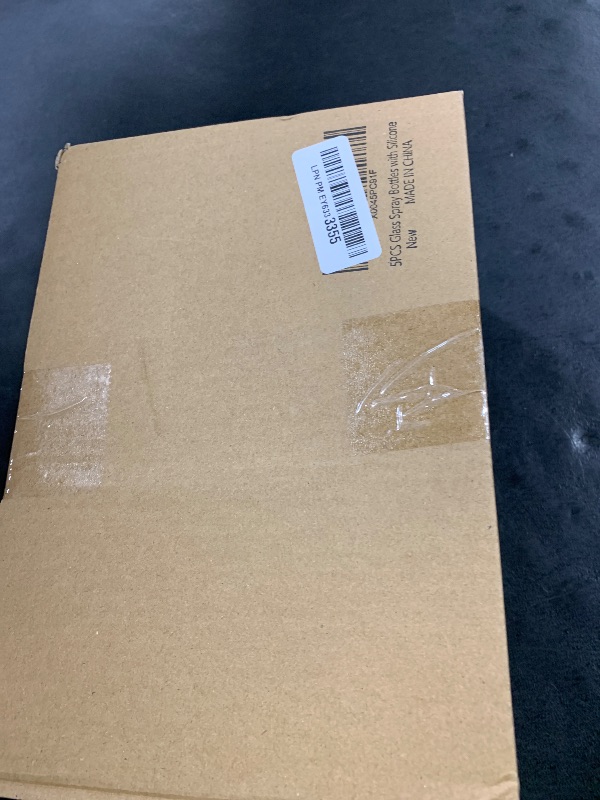 Photo 1 of 5 PACK/16 OZ Glass Spray Bottles with Upgraded Adjustable Spray Nozzle, Refillable Containers with Silicone Sleeve, Spray Bottle for Hair&Cleaning Solutions&Essential Oils-Pink Blue Gray Black White