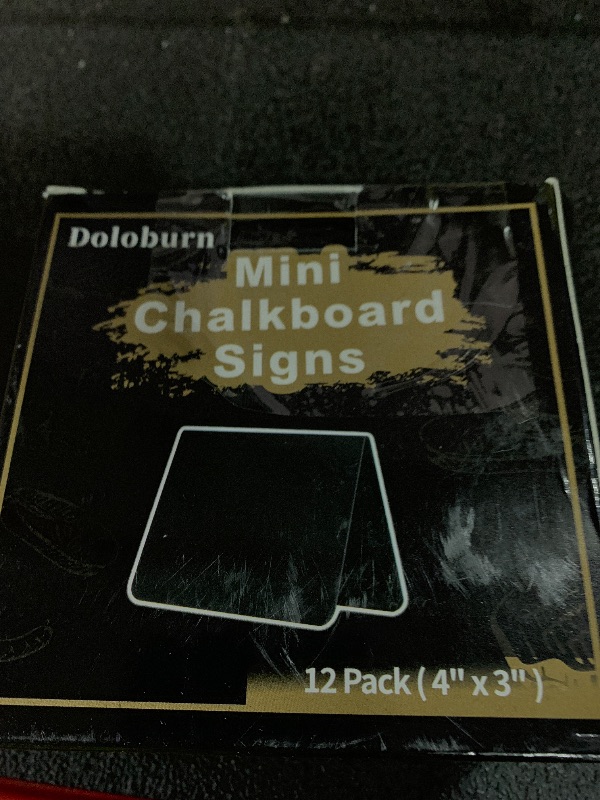 Photo 1 of 12 Pack 4"x3"Mini Chalkboard Signs for Chalk Sign for Food - Party - Buffet - Table Sign Chalkboard - Wedding - Bakery - Small