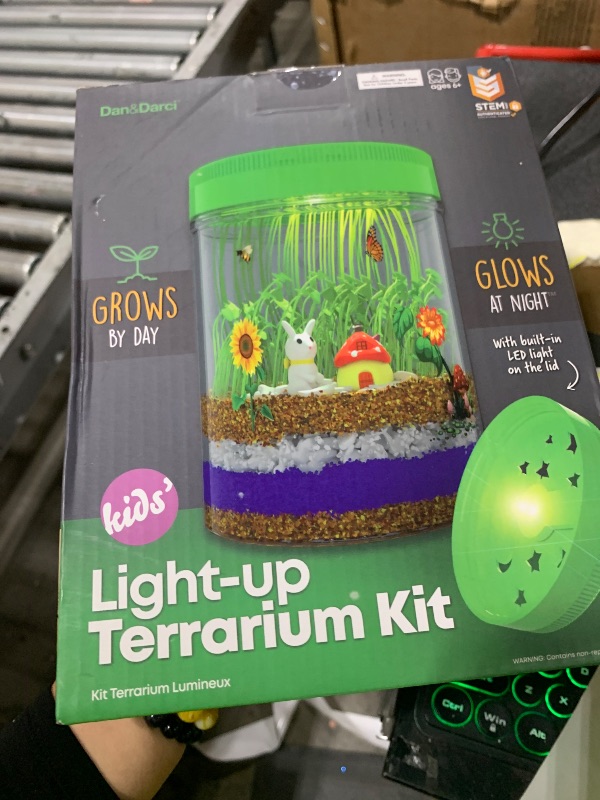 Photo 1 of Dan&Darci Light-Up Terrarium Kit for Kids - STEM Science Kit - Educational DIY Toy for Boys & Girls - Birthday Gift - Craft Project Idea for Ages 6 7 8 9 10 11 12 Year Old