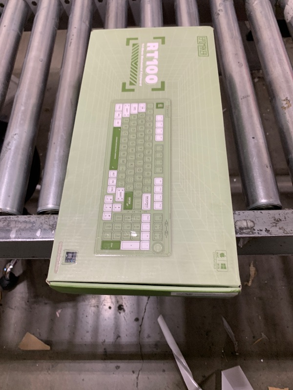 Photo 1 of EPOMAKER RT100 97 Keys Gasket BT5.0/2.4G/USB-C Mechanical Keyboard with Customizable Display Screen, Knob, Hot Swappable Socket, 5000mAh Battery for Win/Mac(RT100 Green, Wisteria Linear Switch)