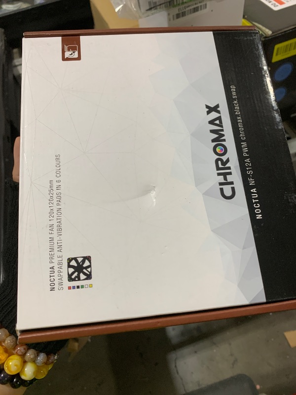 Photo 1 of Noctua NF-S12A PWM chromax.Black.swap, Premium Quiet Fan, 4-Pin (120mm, Black)