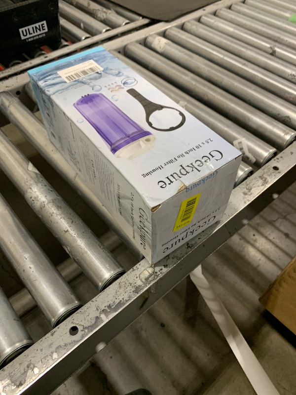 Photo 1 of Geekpure 10 Inch Reverse Osmosis Water Filter Housing for RO Filtration System -1/4" Port-2.5" x 10"-Clear