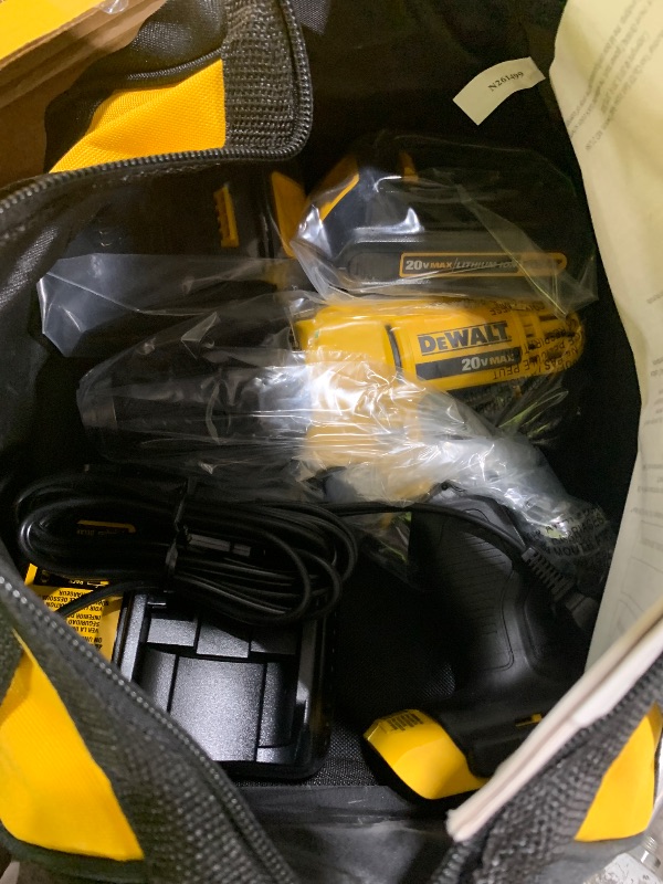 Photo 1 of DEWALT 20V Max Cordless Drill/Driver Kit, 2 Batteries and Charger Included (DCD771C2)