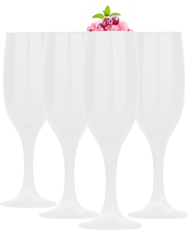 Photo 1 of Glasmark KROSNO 150ml Set of 4 Champagne Glass Champagne Glass Prosseco Original Design Dishwasher Safe Unique Shape and Style Perfect for Home, Restaurants and Parties