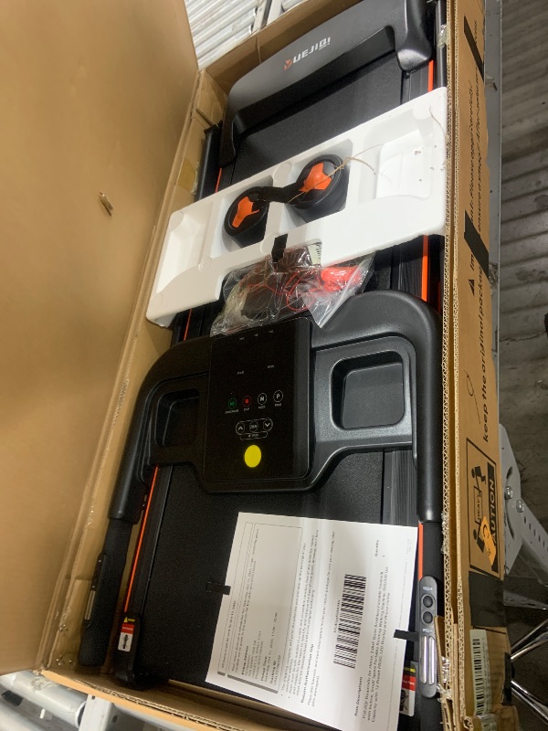 Photo 1 of YUEJIQI Treadmills for Home, 3.0HP Quiet Brushless Foldable Treadmill with Incline, Small Space Portable Running Walking Machine, 300 Lbs Capacity with Bluetooth APP & Pulse Monitor