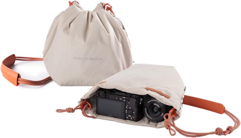 Photo 1 of PGYTECH OneGo Drawstring Small Camera Bag, Soft Cute Camera Pouch Handbag compatible with Mirrorless Cameras/Nikon/Canon/Sony/Fuji Camera Case

