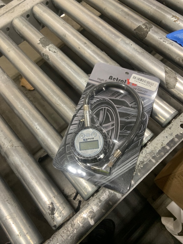 Photo 1 of AetralYB Digital Tire Pressure Gauge with 200 PSI - Heavy Duty Air Chuck, Reinforced Rubber Hose, Professional Accuracy, and LED Backlight