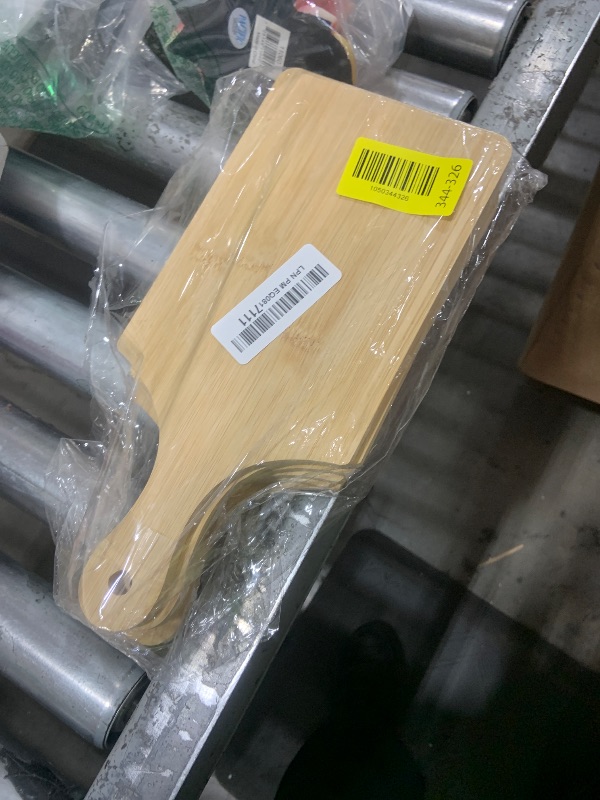 Photo 1 of 11x5 In Mini Charcuterie Boards,6 Pcs Small Wood Cutting Board Bulk Cutting Board for Crafts with Handle,Laser Engraving Cutting Boards Blank,Unfinished Wood Cutting Boards,Mini Cheese Board as Gift