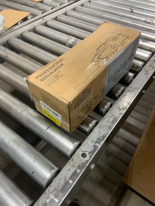 Photo 1 of LCGP 3" Inlet Universal Resonator, 3" Outlet 12" Overall Length Stainless Steel Performance Muffler, Polished, Straight Through Design, Deep Tone