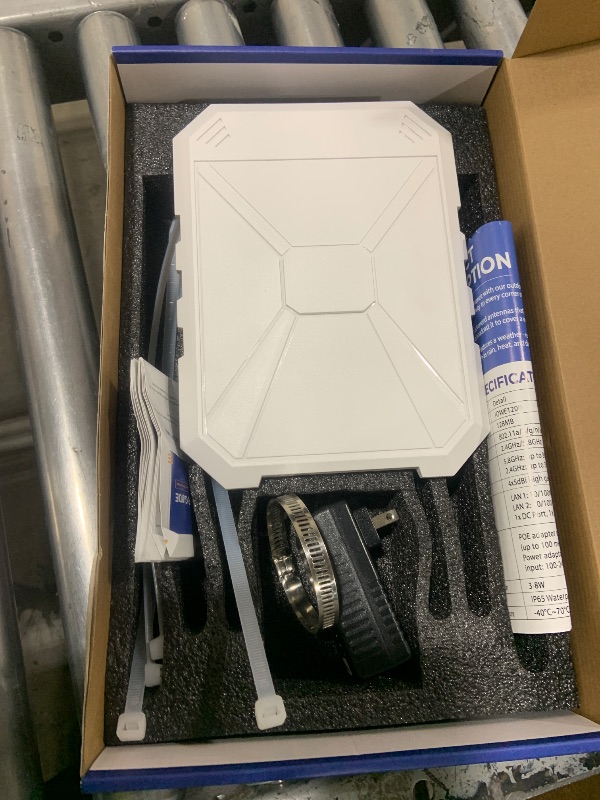 Photo 1 of AC1200 Outdoor WiFi Extender, 5GHz /2.4GHz Outdoor WiFi Extender Signal Booster, IP67 Weatherproof, Passive PoE, Repeater/AP/Router Mode, Extend WiFi for Outdoor Camera, Patio, Garage, Farm