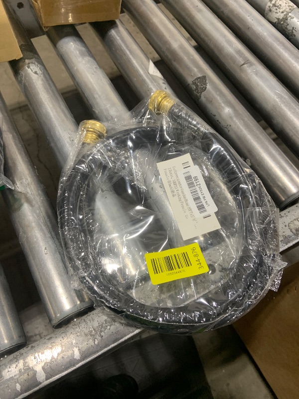Photo 1 of Guitrees Leader Garden Hose 10ft x 5/8", Heavy Duty Short Water Hose, Female to Female Fittings, Five Layered Braiding for Durability, 1000PSI Burst, 200PSI Working (Black)