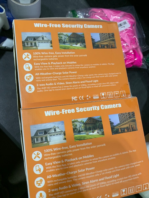 Photo 1 of Solar Security Cameras Wireless Outdoor, 5G&2.4GHz WiFi Cameras for Home Security, 2K PTZ Battery Powered Outside Cam, 2 Way Talk, Color Night Vision, Human Detection for Porch/Garage/Yard, 2 Packs