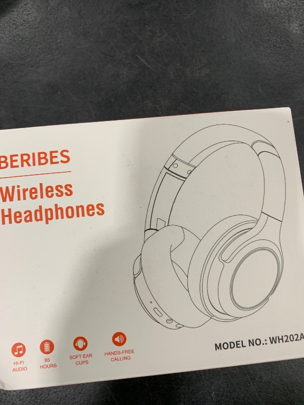 Photo 1 of BERIBES Bluetooth Headphones Over Ear, 65H Playtime and 6 EQ Music Modes Wireless Headphones with Microphone, HiFi Stereo Foldable Lightweight Headset, Deep Bass for Home Office Cellphone PC Ect.