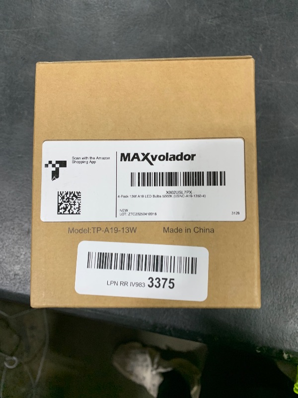 Photo 1 of MAXvolador A19 LED Light Bulbs, 100 Watt Equivalent LED Bulbs, Daylight White 5000K, 1500LM, E26 Base, Non-Dimmable, 13W Bright LED Bulbs, 4-Pack