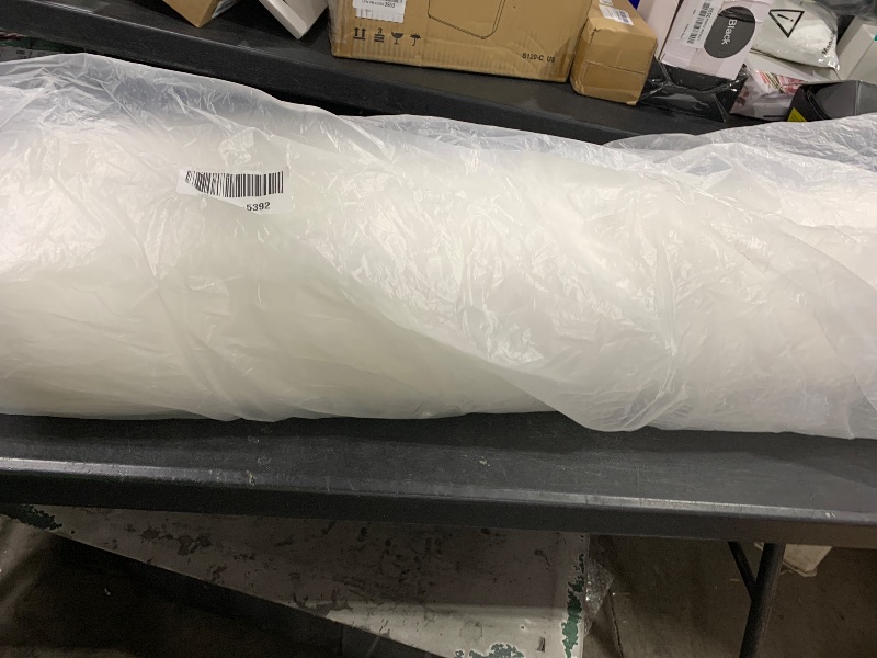 Photo 1 of 1 MIDDLE ONE Bolster Pillow for Bed, Long Round Body Pillow for Adults with Removable Velvet Cover, Decorative Tube Roll Cylinder Pillow, 47 x 7.87 Inch, WHITE