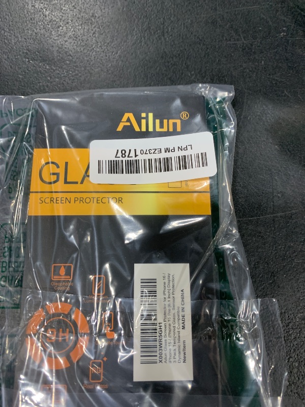 Photo 1 of Ailun Screen Protector for iPhone 16 / iPhone 15 / iPhone 15 Pro [6.1 Inch] Display 3 Pack Tempered Glass, Dynamic Island Compatible, Case Friendly [Not for iPhone 16 Pro 6.3 Inch].