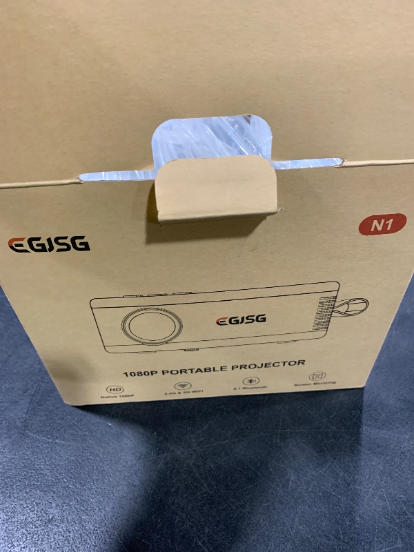 Photo 1 of Projector with WiFi and Bluetooth, 1080P Full HD Portable Projector, 4K Supported Outdoor Projector, Lag-free 5G WIFI 6, Compatible with iPhone, Android, PC, TV Stick, PS5, Xbox