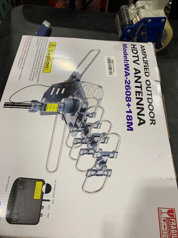 Photo 1 of PBD Outdoor Digital Amplified HDTV Antenna, 150 Mile Motorized 360 Degree Rotation, Wireless Remote Control, 59FT RG6 Coax Cable, Coaxial Grounding Block, UHF VHF 1080P 4K, Support 2 TVs
