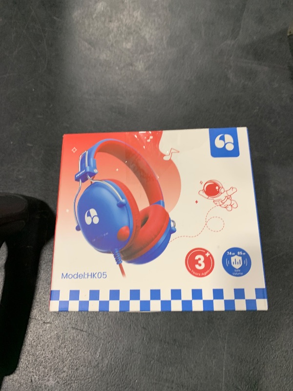 Photo 1 of awatrue Kids Headphones for School, 74/85dB Safe Volume Limit, Stereo Sound, Wired On-Ear Headphones for Kids Boys Girls, 3.5mm Jack for Tablet, iPad, Kindle, YOTO Player, Airplane Travel, Blue