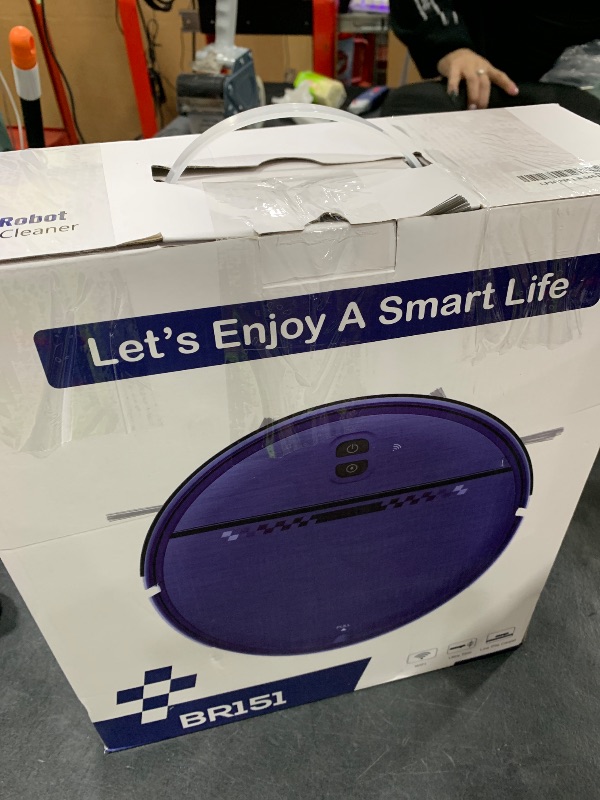 Photo 1 of Robot Vacuum and Mop Combo, 2-in-1 Mopping Robot Vacuum Cleaner with 2300Pa Suction, 2.87'' Slim Design, Wi-Fi/App/Voice Control, 3D Obstacle Avoidance&Self-Charging for Hard Floors, Carpets, Pet Hair