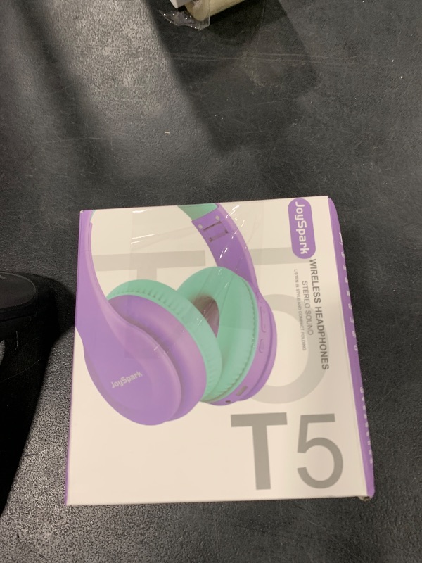 Photo 1 of JoySpark Kids Bluetooth Headphones, Lightweight Wireless Headphones for Kids, 85/94dB Volume Limited, 60 Hours Playtime, Bluetooth 5.3, Over-Ear Toddler Headsets with Built-in Mic-Purple
