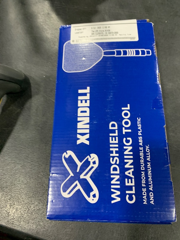 Photo 1 of XINDELL Windshield Cleaner Tool – Upgrade Large Head Car Interior&Exterior Window Cleaning Kit with Extendable Handle & 4 Microfiber Pads, Auto Wiper Brush for Car, Trucks, SUVs, RVs & Home Windows