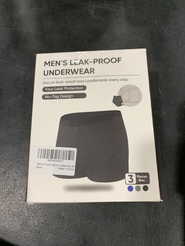 Photo 1 of Incontinence Underwear for Men, 150ML Absorbent, Leak Proof Underwear for Men Comfortable Cotton Fabric, Comfortable and Breathable, Mens Incontinence Underwear Washable and Reusable (3PCS/Medium)