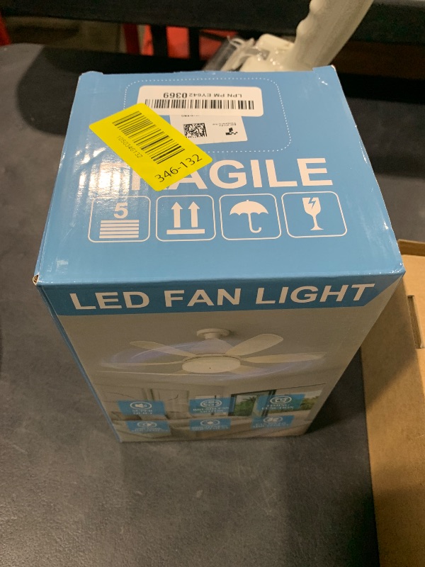 Photo 1 of Ealken Socket Fan Light Ceiling Fans with Lights and Remote, Dimmable LED 3 Colors 3000K-6500K, 1556 Lumens Light Bulb Screw in Ceiling Fan for Bedroom, Kitchen, Living Room, Closet