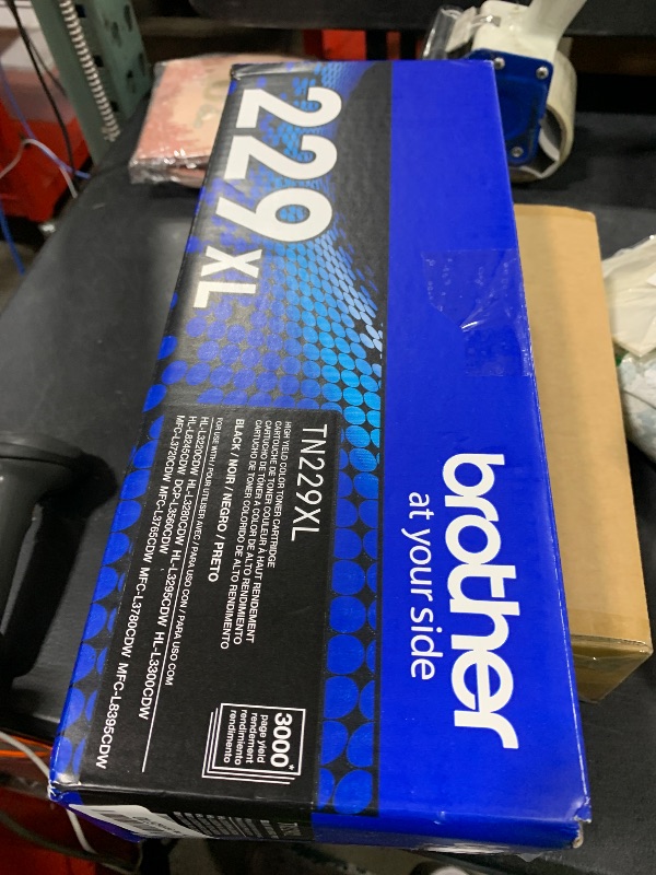 Photo 1 of Brother Genuine TN229XLBK Black High Yield Printer Toner Cartridge - Print up to 3,000 Pages(1)