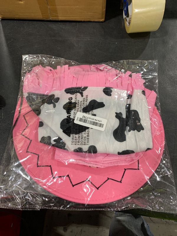 Photo 1 of Nuehoryu Cowgirl Costume for Girls Toddler Western Outfit with Hat and Bandanna (7-8 Years)