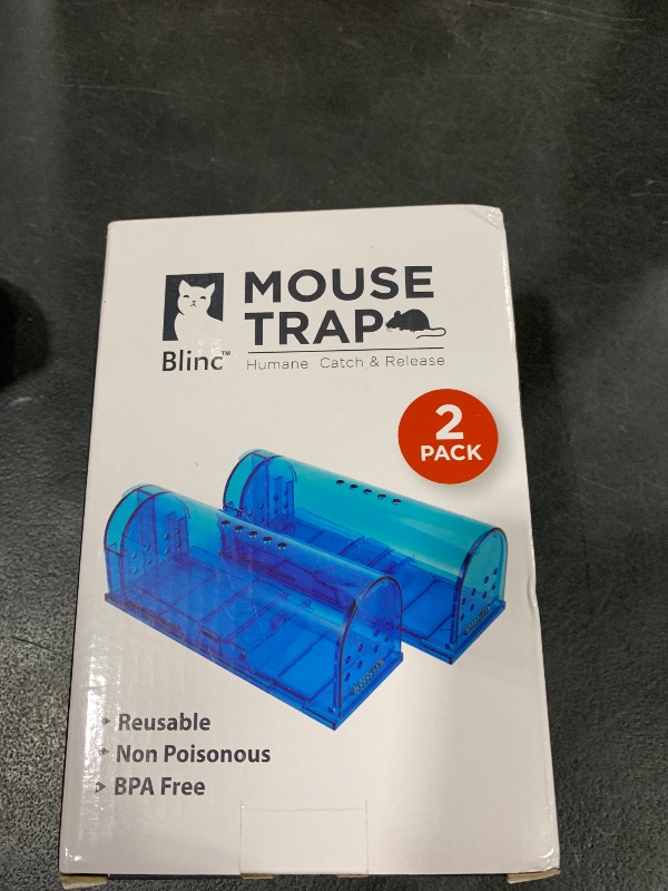 Photo 1 of Humane Mouse Trap | Catch and Release Mouse Traps That Work | Mice Trap No Kill for mice/Rodent Pet Safe (Dog/Cat) Best Indoor/Outdoor Mousetrap Catcher Non Killer Small Capture Cage (Blue)