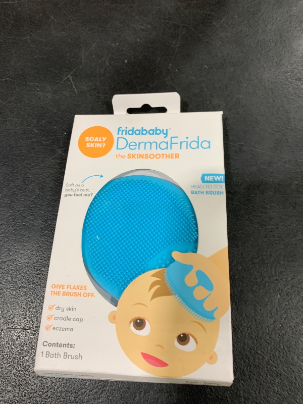 Photo 1 of Frida Baby DermaFrida The SkinSoother Baby Bath Brush | Cradle Cap Brush for Babies, Baby Essential for Dry Skin, Cradle Cap Treatment and Eczema | 1 Pack