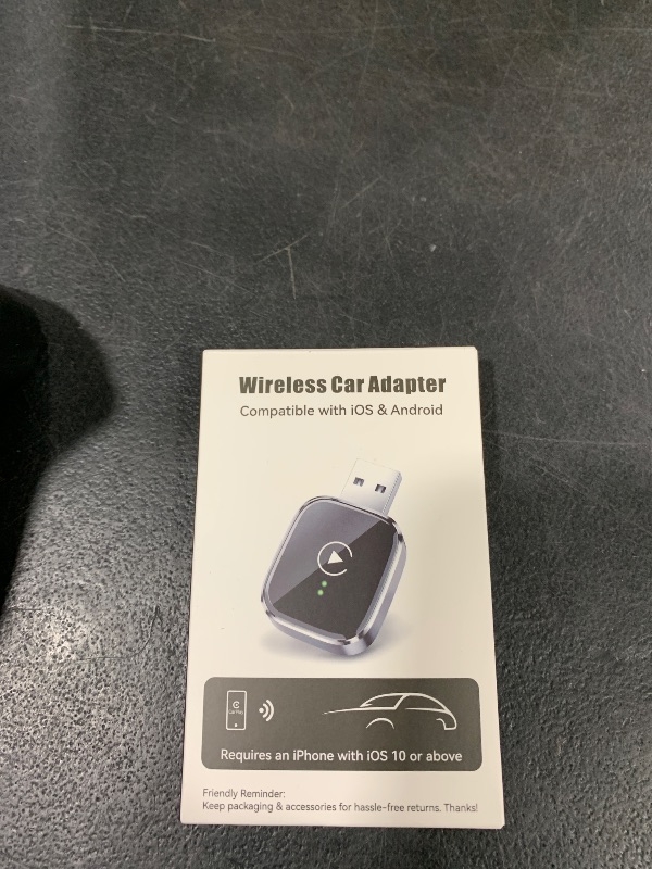 Photo 1 of Redlake Wireless CarPlay Adapter for iPhone 2025 Wireless Apple CarPlay Adapter Mini Size with Cable USB & USB-C/Type-C Plug and Play Stable Connection and No Delay