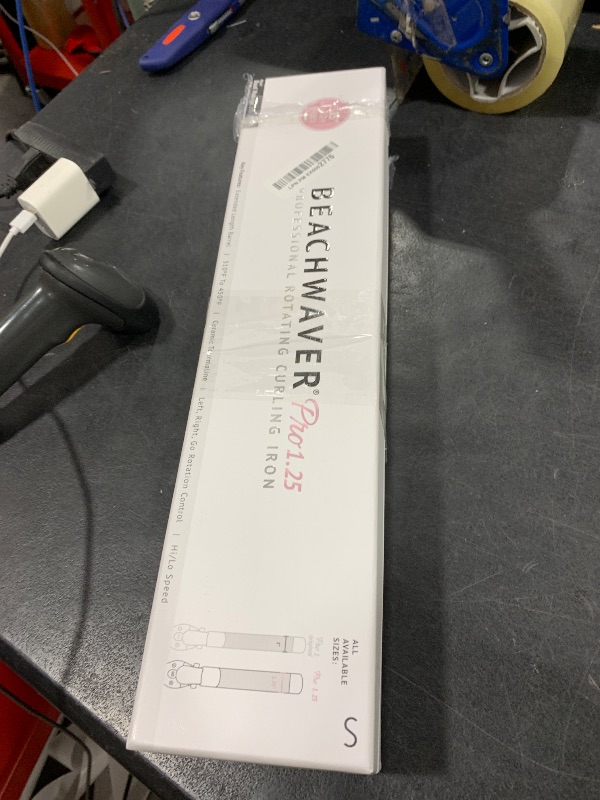 Photo 1 of The Beachwaver Co. Beachwaver Pro 1.25 Professional Rotating Curling Iron | 1.25 Inch Curling Iron | 6.5'' Extended Ceramic Rod, Heats Up in 30 Seconds, Auto Shut-Off | Pro Series (DV3434)