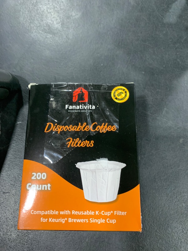 Photo 1 of 200 Count Fanativita K Cup Coffee Filters Disposable for Keurig Single Cup, Compatible with All Reusable K Cups (White)