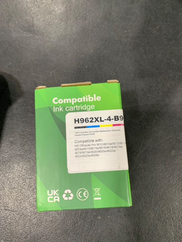Photo 1 of 962XL Ink Cartridges Combo Pack Compatible for HP 962 962XL for OfficeJet Pro 9010 9012 9015 9018 9020 9025 9014 9016 9019 9022 9026 9027 9028 9029 4 Pack 1 Black 1 Cyan 1 Magenta 1 Yellow
