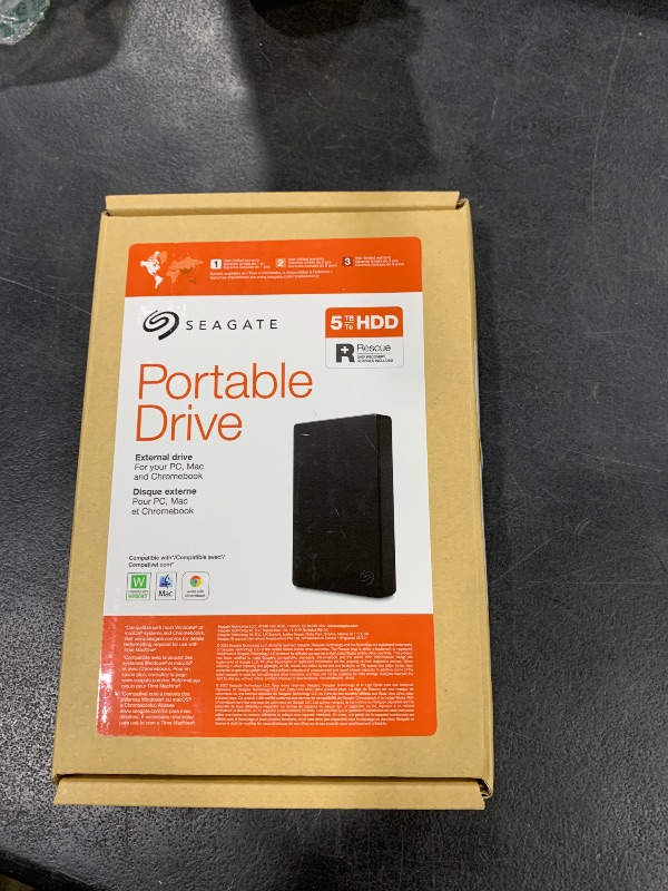 Photo 1 of Seagate Portable 5TB External Hard Drive HDD – USB 3.0 for PC, Mac, PS4, & Xbox - 1-Year Rescue Service (STGX5000400), Black