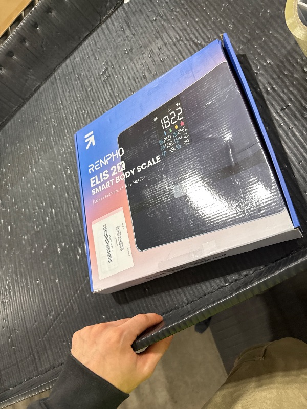 Photo 1 of RENPHO Scale for Body Weight, Smart Scale with BMI, Body Fat, Muscle Mass, Bluetooth, 13 Metrics with Large VA Display, Support App Connection, Black, Elis 2X