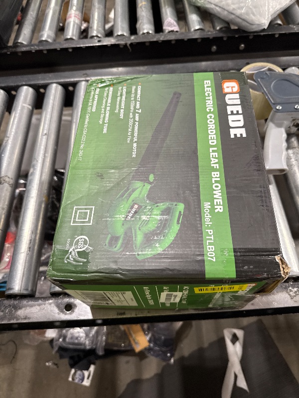 Photo 1 of GUEDE Electric Leaf Blower, Corded 7 Amp, 155MPH Air Speed, Lightweight & Handheld for Lawn Care, Patio Cleaning, Leaves & Snow Blowing